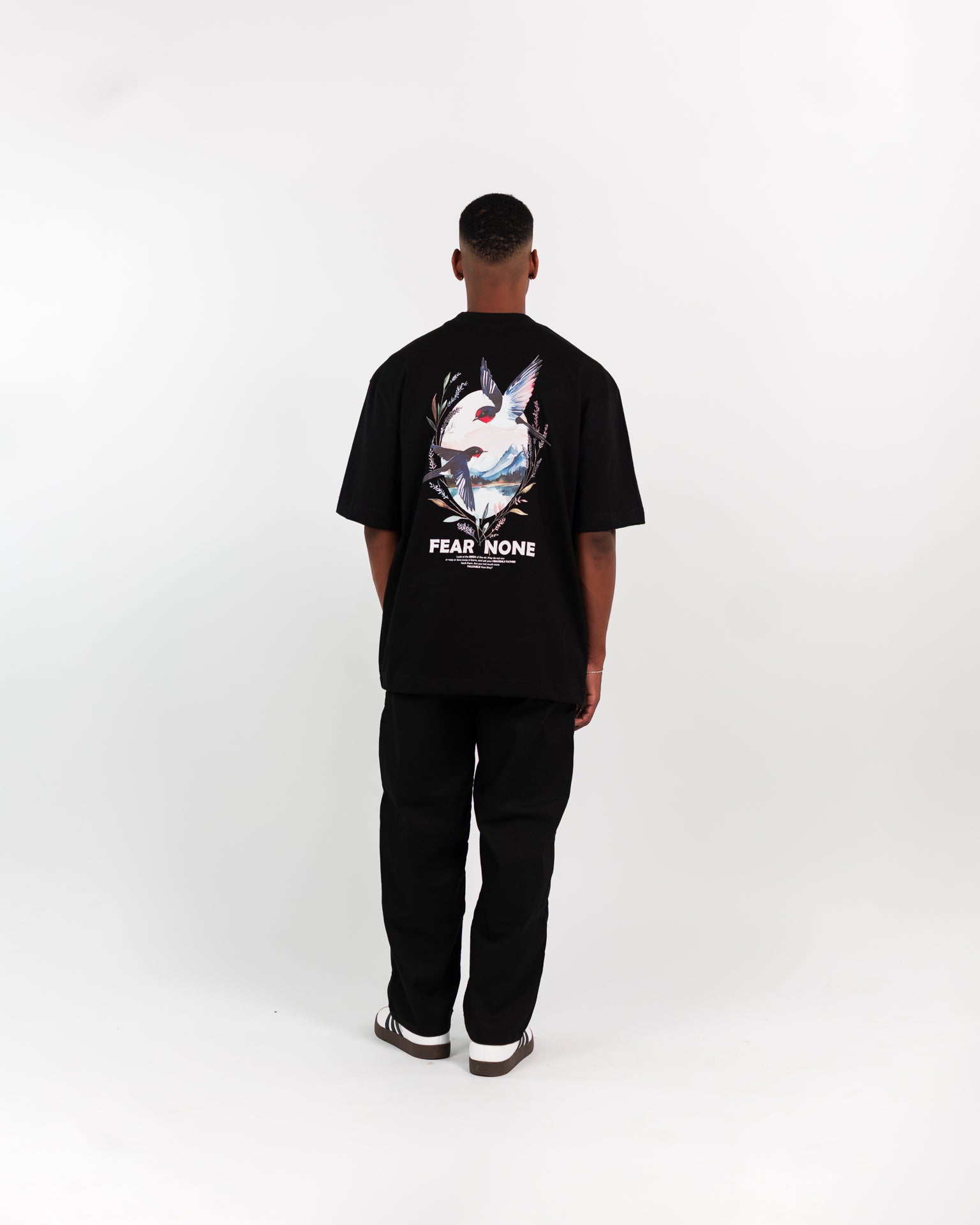 CAMISETA 'BIRDS' PRETA