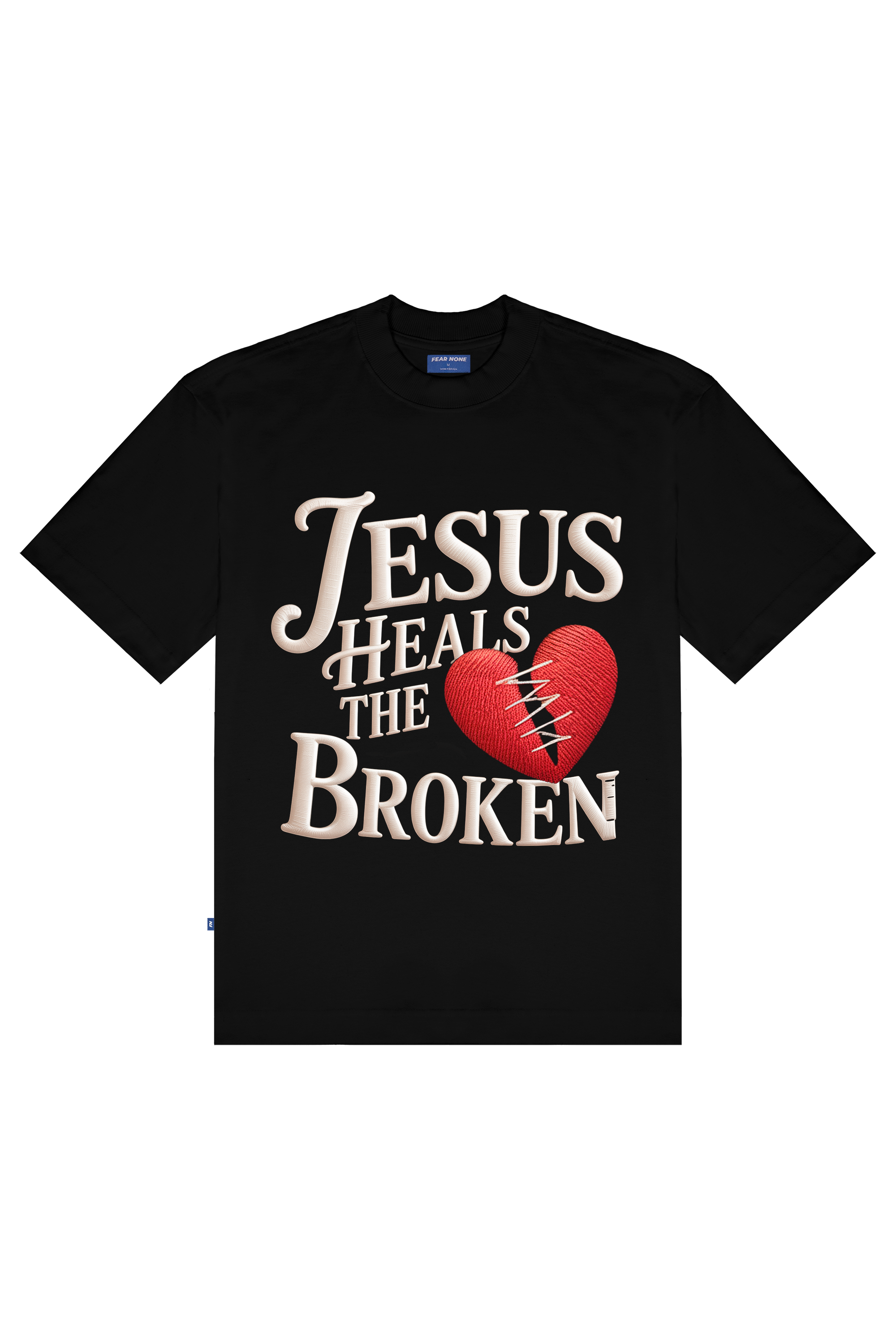 CAMISETA 'JESUS HEALS' PRETA