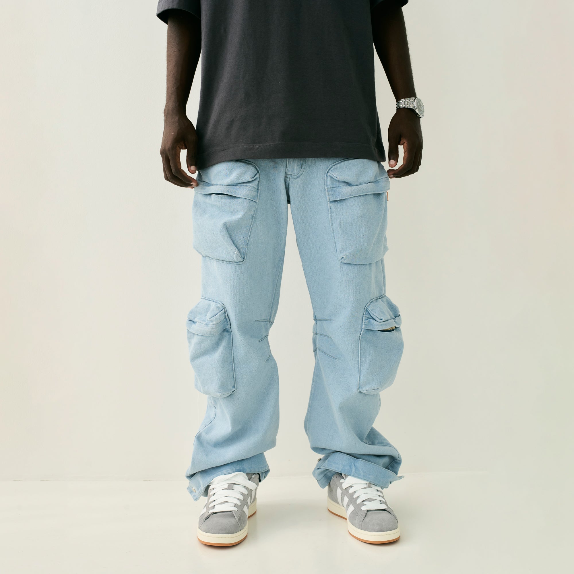 CALÇA JEANS "UTILITY POCKETS"