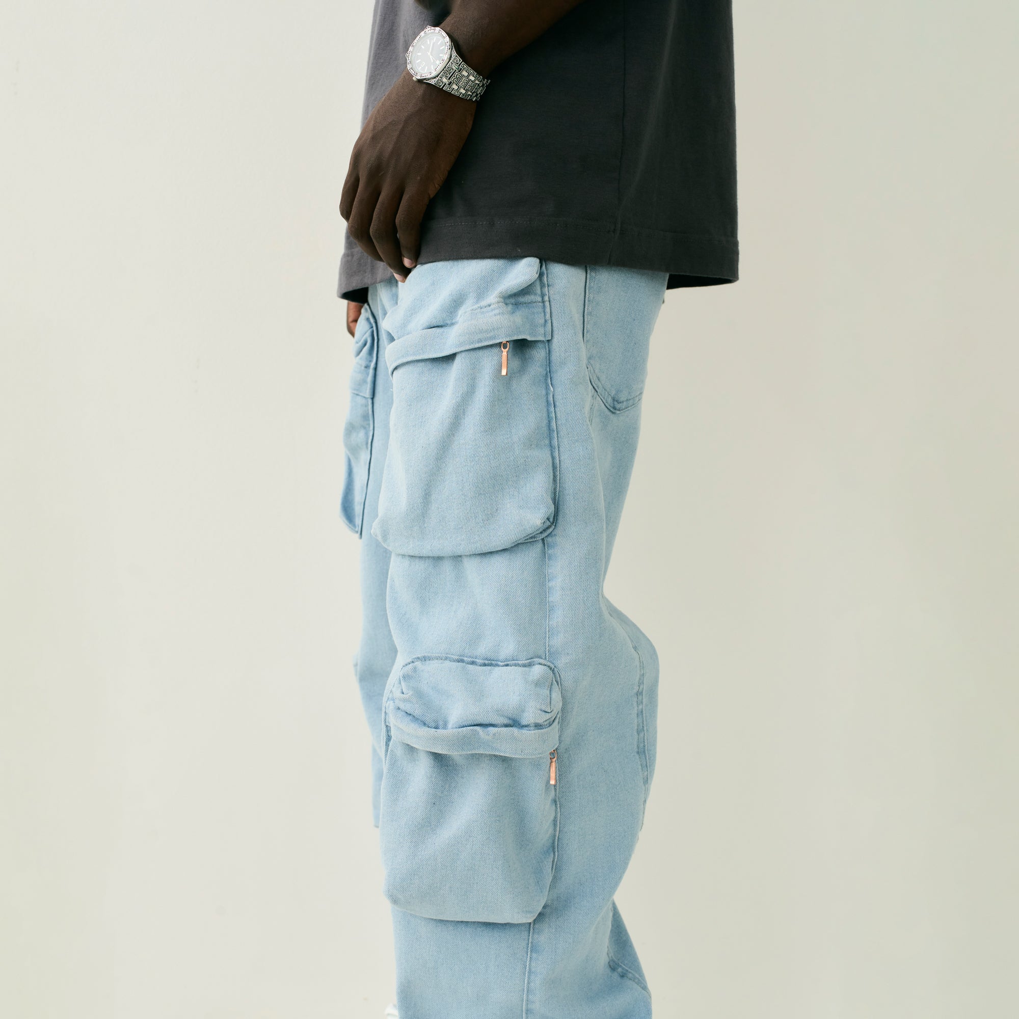 CALÇA JEANS "UTILITY POCKETS"